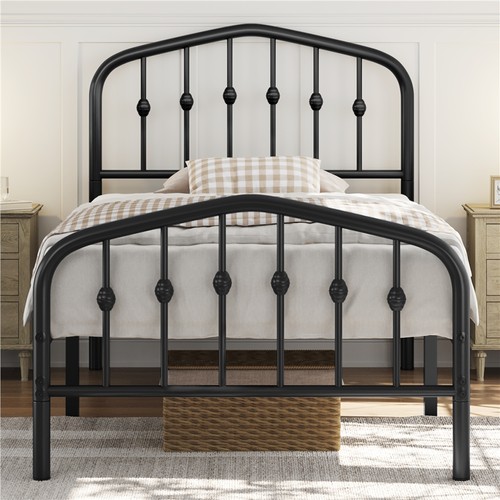 Metal platform bed frame - platform, with