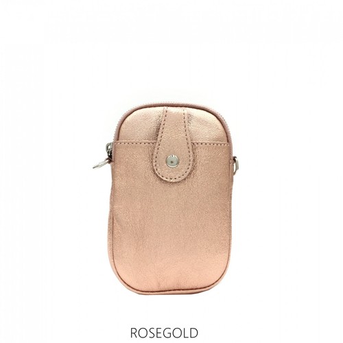 Metallic leather ladies front - metallic,