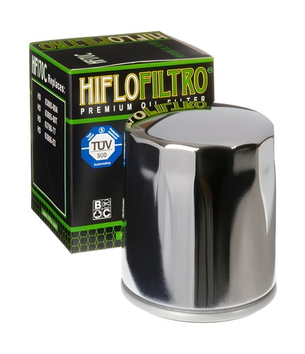Hiflo oil filter - oil, chrome