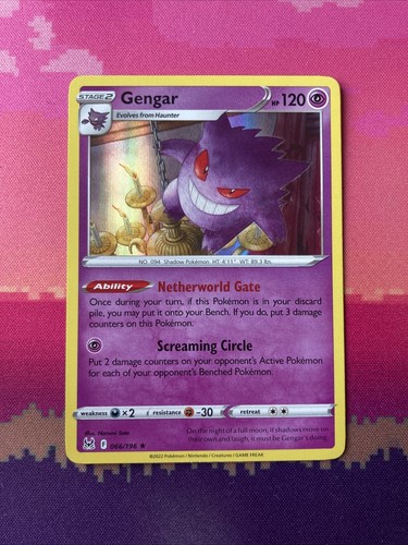 Pokemon card gengar lost - gengar,
