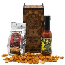 Psycho Juice Dark Arts Gift Set 70% Habanero Chilli Pepper Sauce & Spicy Peanuts