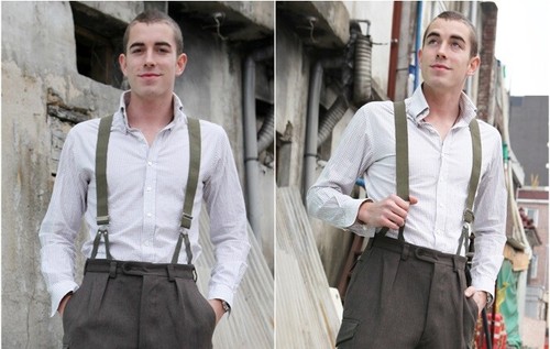Vintage german army suspenders - vintage,