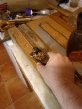 vintage block plane.black.wooden knob.110