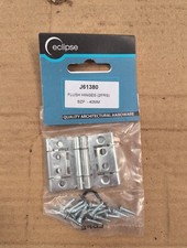 Eclipse J61380 Flush Hinges 40mm 2 Pair BZP