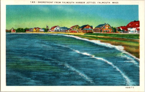 Linen water scene cape cod - linen,
