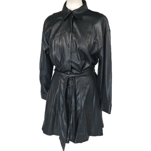 Zara black faux - black, leather