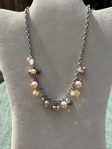 Beaded charm necklace - charm,