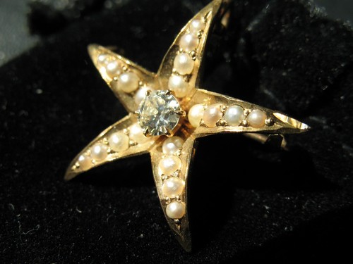 Antique diamond seed pearl - antique, &