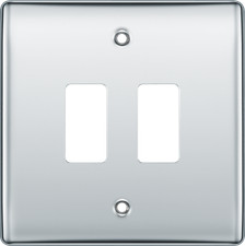 BG Nexus Decorative Light Switches & Sockets Polished Chrome White Inserts Range
