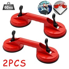 Pack of 2 Dual Suction Cup Pad Lifter Sucker Plate Glass Tile Mirror Lifter 60kg