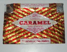 Vintage 1980s Tunnock's Chocolate Caramel Wafer Biscuit Foil Wrapper
