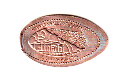 Elongated penny niagara - elongated, "niagara