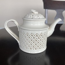 Hartley Greens Creamware Pierced Teapot New 