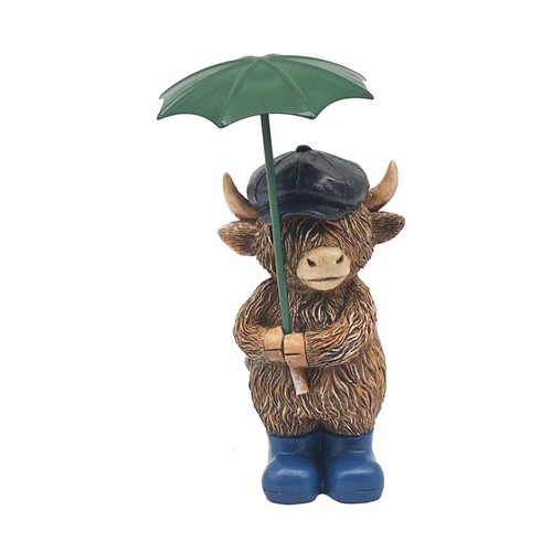 Highland cow figurine resin - highland,