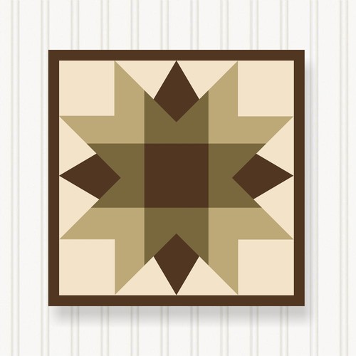 Barn quilt square - barn,
