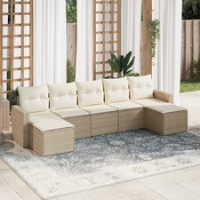 Garden Sofa Set Beige, Cream