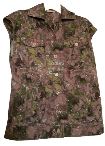 Liu denim rhinestone vest - jo,