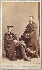 CDV STUDENT ACADEMIC CAP MORTARBOARD HILLS SAUNDERS ANTIQUE PHOTO PROFESSOR