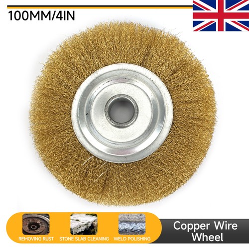 100mm flat brass - brass, brush