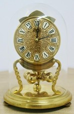 Antique German Kundo Kieninger 400 Day Brass Anniversary Torsion Mantle Clock