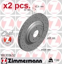 X2 PCS REAR BRAKE DISC ROTOS