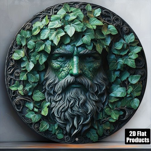 Leafy mossy green man - green,