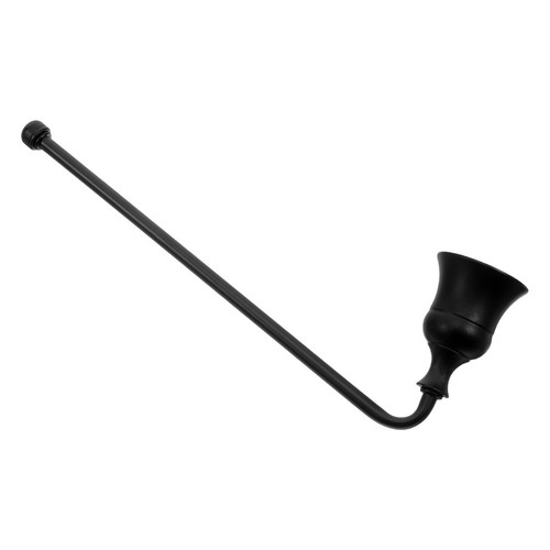 Elegant black aluminum candle - black,