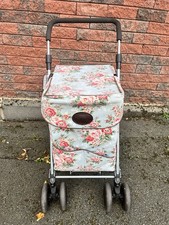 The Sholley Trolley Floral Design – Shopping Trolley with 6 Wheels – Non Folding