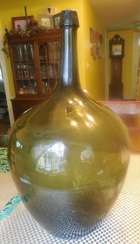 Vintage hand blown wine - 21",