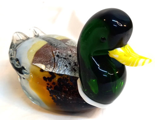 Art glass mallard - art,