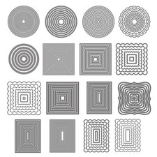 Rectangle Round Oval Waved