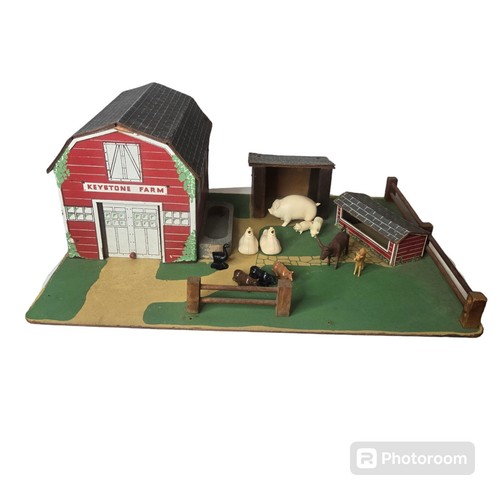 Vtg keystone toy farm play - keystone,