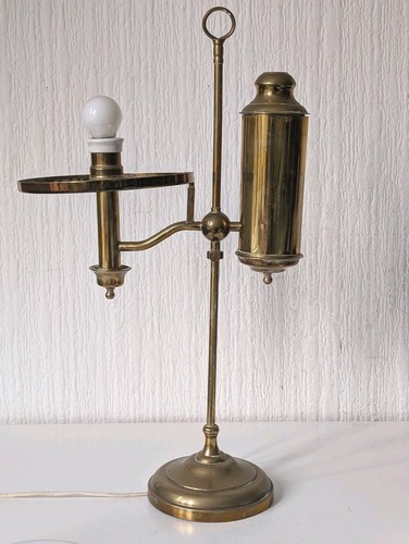 Antique brass student lamp - antique,