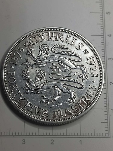 1928 cyprus piastres silver - 1928,