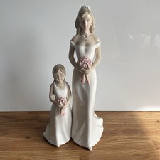 The Leonardo Collection Bride and Bridesmaid Porcelain Figurine By Annie Rowe