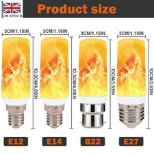 E12/E14/E27/B22 LED Flicker Flame Bulb Fire Burning Effect Lights Indoor Lamps