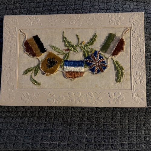 Silk embroidered envelope - silk,