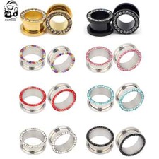 1 Pair Steel + Crystal Double