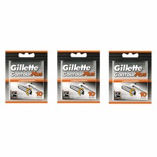 30 x Gillette Contour Plus Cartridges Men's Razor Blades 10 Refills GILCONPLUS10