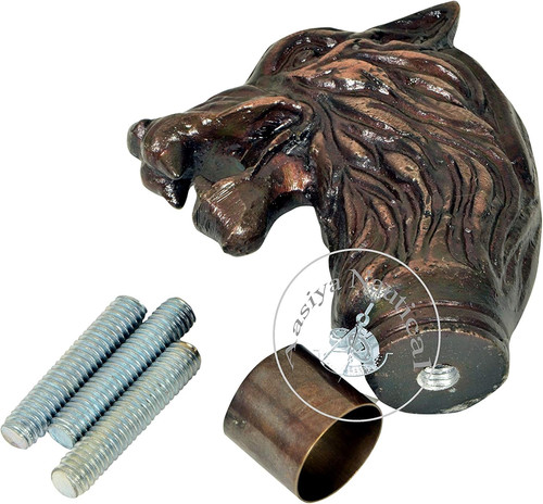 Beautiful aluminum wolf handle - aluminum,
