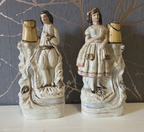 Pair vintage staffordshire - pair,