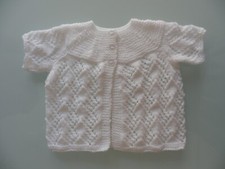 HAND KNITTED BABY CARDIGAN -