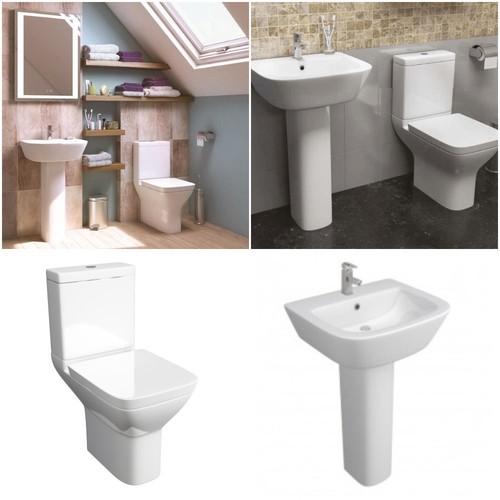 Basin sink and toilet - and, bathroom