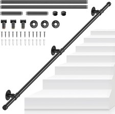 Sendeluz Handrails for Stairs, 1.5M Metal Stair Handrail for Indoor