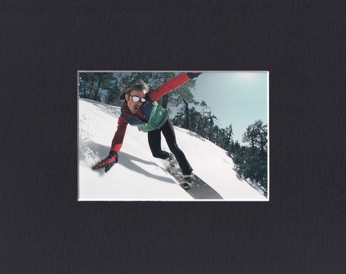 8x10 matted print snowboarder - 8x10",