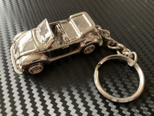 VINTAGE METAL VOLKSWAGEN BEETLE CONVERTIBLE KERICO CLASSIC CAR MODEL KEYRING
