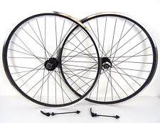 26" MTB Hybrid Bike Wheel Set V-Brake / Disc 135 Screw-On 6/7/8s Black QR WH-197