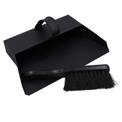 Black hooded bannister dustpan - black,