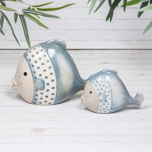 Blue ceramic tropical stripe - blue,