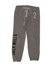 JACK WILLS Womens Graphic Tracksuit Trousers Joggers UK 10 Small  Grey AM06